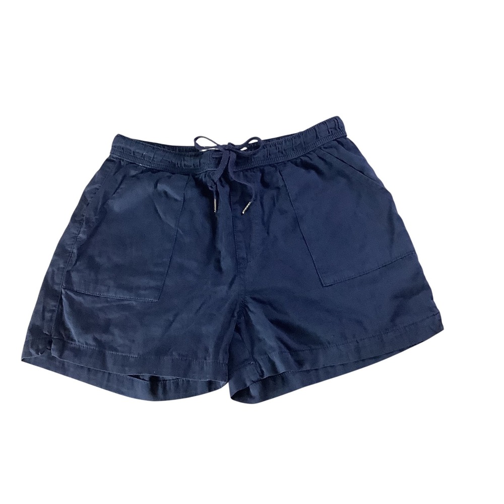 Revery Shorts Womens Small Blue Cotton Drawstring Casual Utility‎ Summer